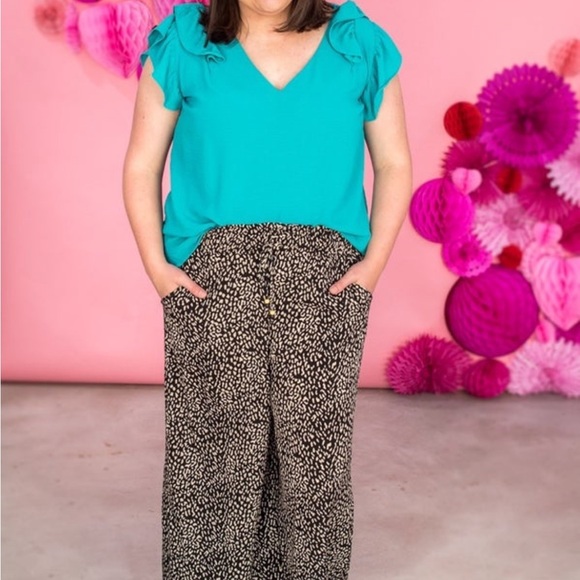 Blue Ruffle Top - Picture 2 of 5